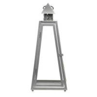 Grey Small Pyramid Metal Lantern - Fallen Fruits