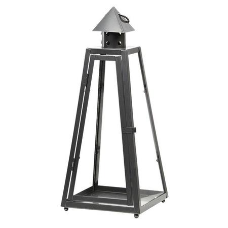 Grey Small Pyramid Metal Lantern - Fallen Fruits