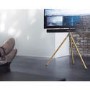 GRADE A1 - Universal Tripod TV Stand in Light Wood - TV's up to 65"