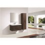 Walnut Wall Hung Bathroom Vanity Unit & Basin - 600mm Wide - Oakland