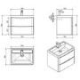 White Wall Hung Bathroom Vanity Unit & Basin - 600mm Wide - Oakland