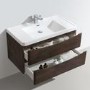 Walnut Wall Hung Bathroom Vanity Unit & Basin - 900mm Wide - Oakland