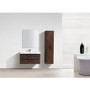 Walnut Wall Hung Bathroom Vanity Unit & Basin - 900mm Wide - Oakland