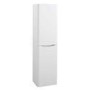 White Wall Hung Tall Bathroom Storage Cabinet - 400mm Wide - Oakland