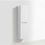 White Wall Hung Tall Bathroom Storage Cabinet - 400mm Wide - Oakland