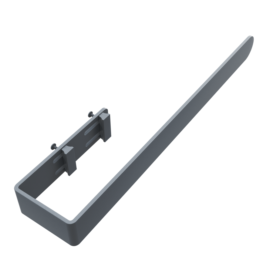 Anthracite Designer Wall-Mounted Towel Holder for Steel & Electric Radiators - 420mm