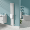 WMTRW32 White Designer Wall-Mounted Towel Holder for Steel & Electric Radiators - 320mm
