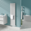 WMTRW42 White Designer Wall-Mounted Towel Holder for Steel & Electric Radiators - 420mm