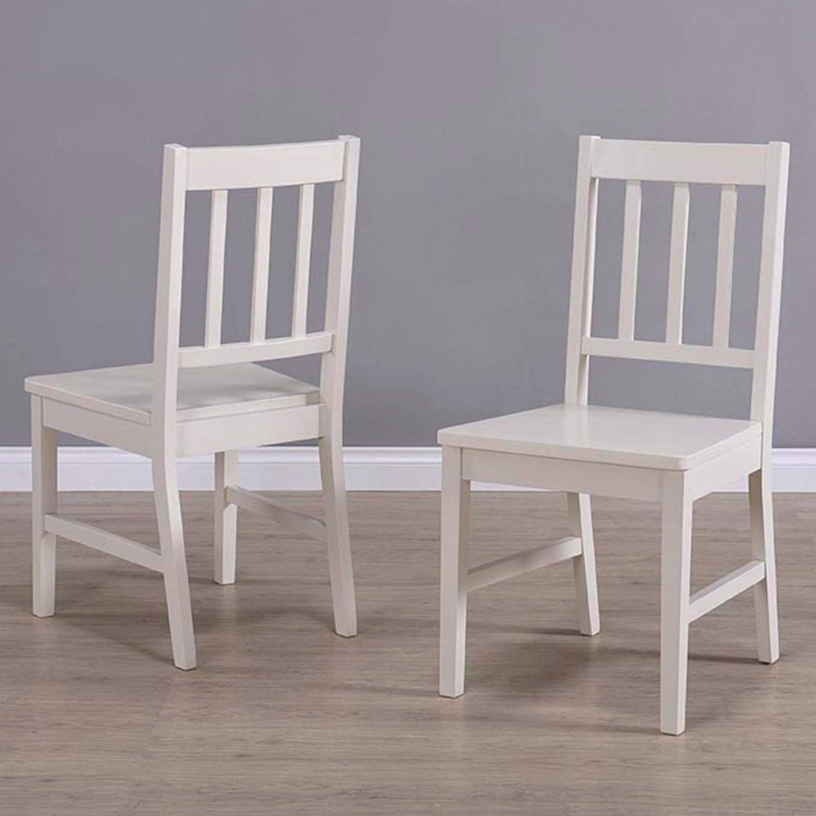 GRADE A1 - New Haven Stone White Dining Chair