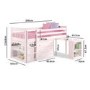 Windermere Girls Mid Sleeper in Light Pink With Pull Out Desk