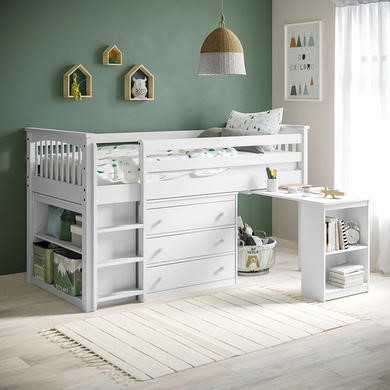 kids mid sleeper with desk