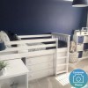 GRADE A1 - Windermere Mid Sleeper in White with Pull Out Desk