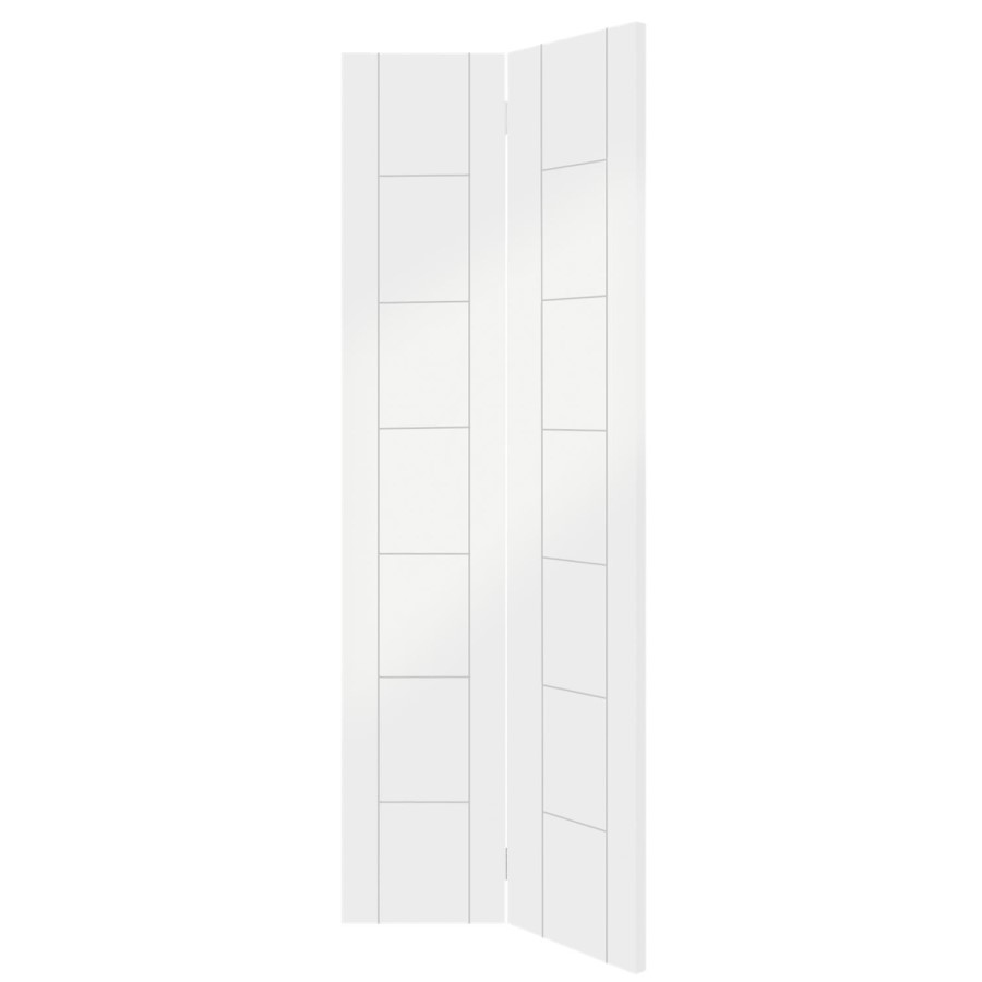 Palermo Internal White Primed Bi-Fold Door - White Primed, 1981 x 762 x 35 mm