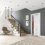 Shaker 4 Panel Bi-Fold Internal White Primed Door - White Primed, 1981 x 762 x 35 mm