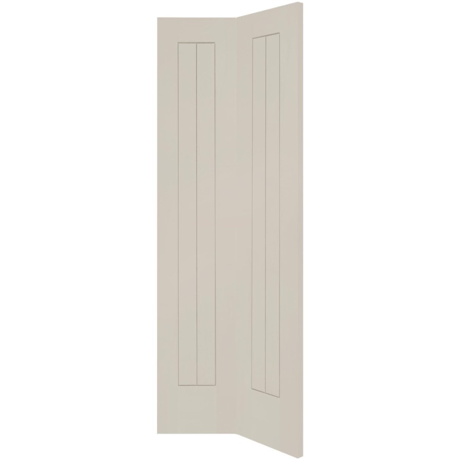 Internal White Primed Suffolk Bi-Fold - White Primed, 1981 x 686 x 35 mm
