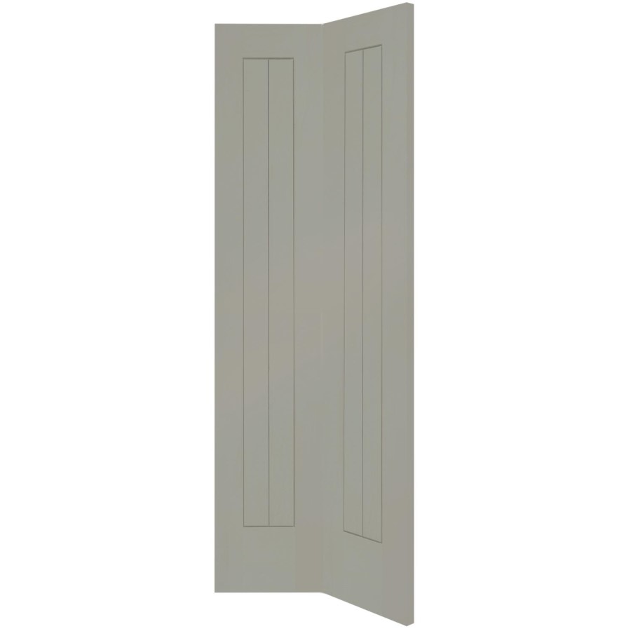 Internal White Primed Suffolk Bi-Fold - White Primed, 1981 x 686 x 35 mm