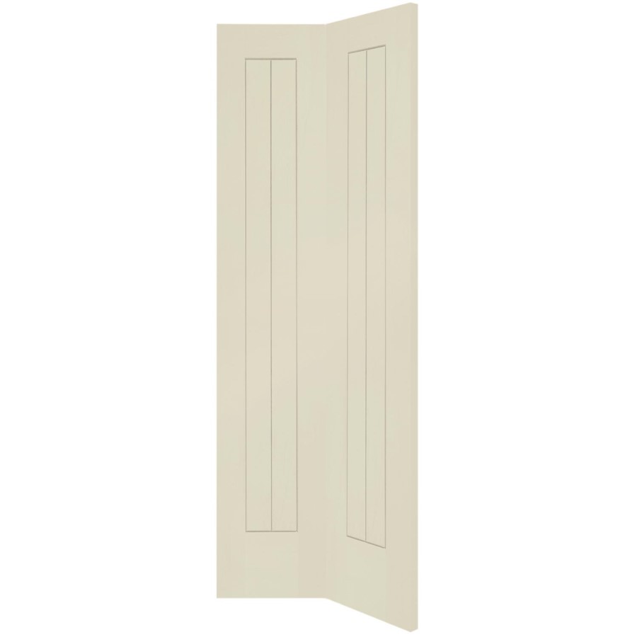Internal White Primed Suffolk Bi-Fold - White Primed, 1981 x 686 x 35 mm
