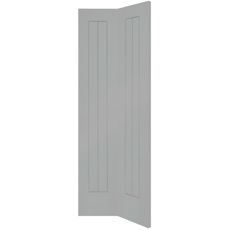 Internal White Primed Suffolk Bi-Fold - White Primed, 1981 x 762 x 35 mm