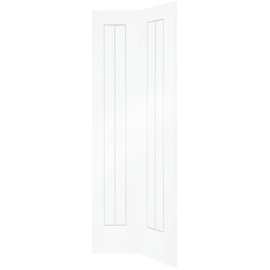 Internal White Primed Suffolk Bi-Fold - White Primed, 1981 x 762 x 35 mm