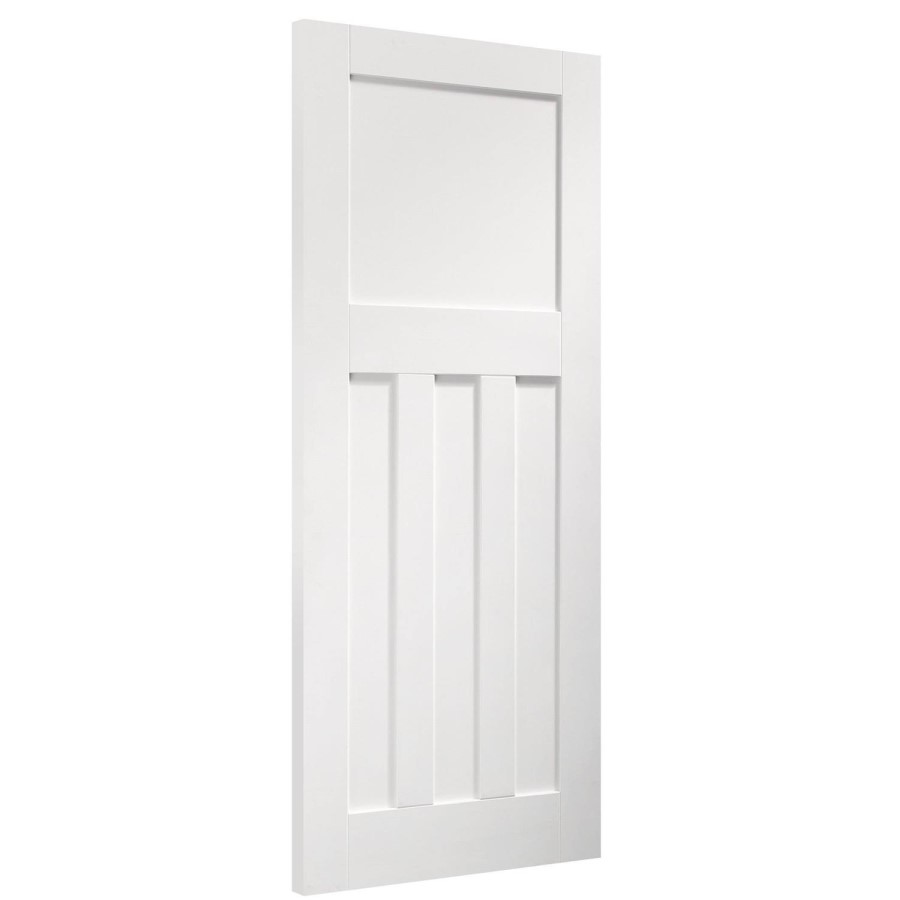 Internal White Primed 1930s 4-Panel FD30 Fire Door - 1981 x 686 x 44mm - DX - XL Joinery