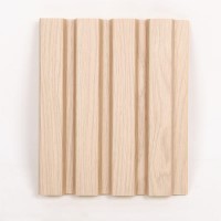 Waterproof Oak Slatted Wall Panel End Cap Grooved