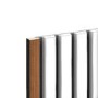 Waterproof Walnut & Black Slatted Wall Panel End Cap Grooved