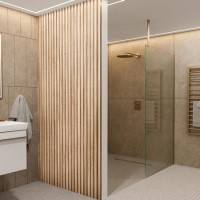 Oak Waterproof Oak Slatted Wall Panel 2400 x 170 x 19mm