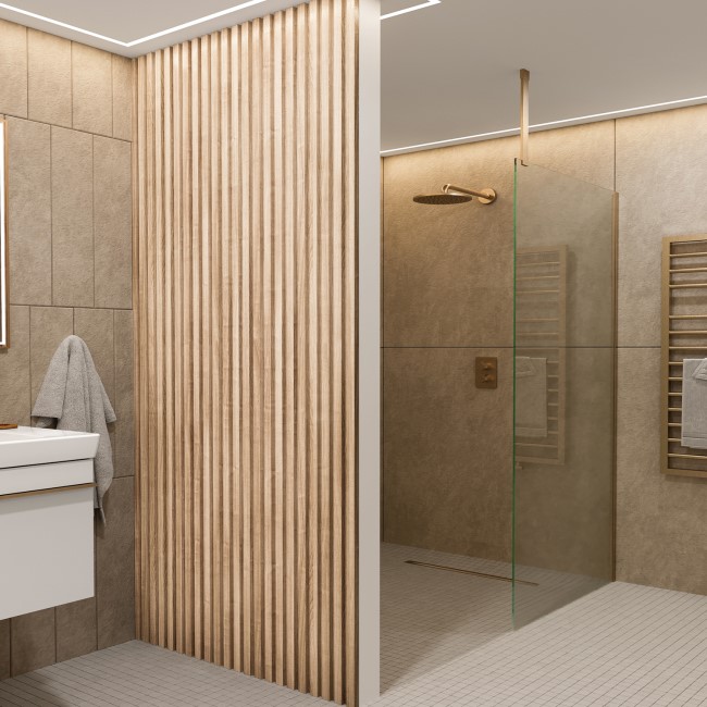 Oak Waterproof Oak Slatted Wall Panel 2400 x 170 x 19mm