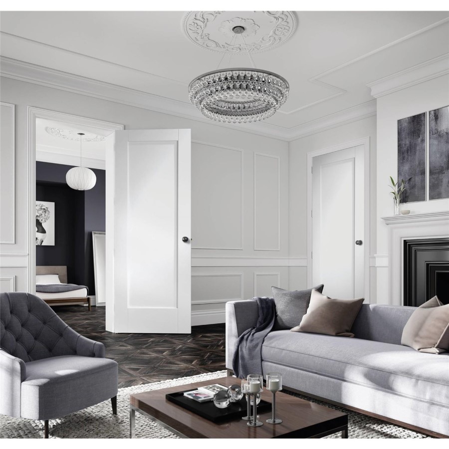 Internal White Primed One-Panel Door - 1981 x 762 x 35mm - Pattern 10 - XL Joinery