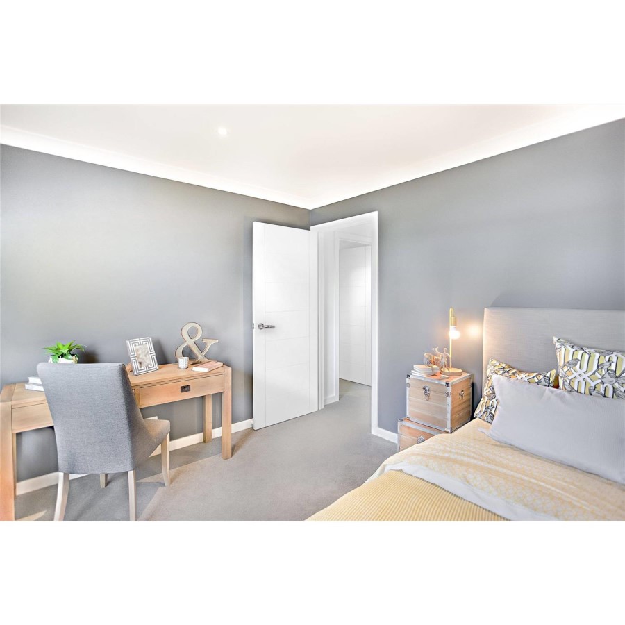 Palermo Internal White Primed Door - 1981 x 762 x 35 mm, White Primed