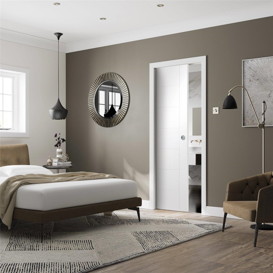 Palermo Internal White Primed Door - 1981 x 762 x 35 mm, White Primed