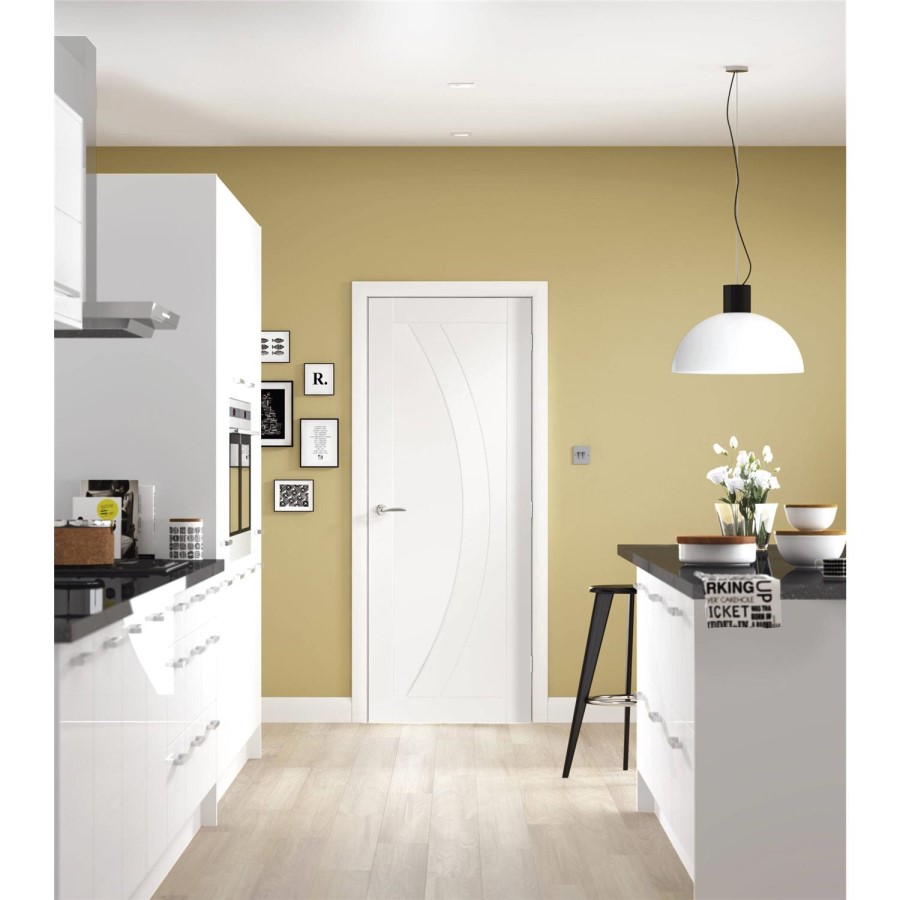 Internal White Primed FD30 Fire Door - 2040 x 926 x 44mm - Salerno - XL Joinery
