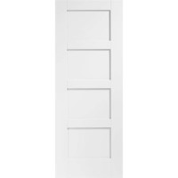 Shaker 4 Panel Internal White Primed Door - White Primed, 1981 x 762 x 35 mm