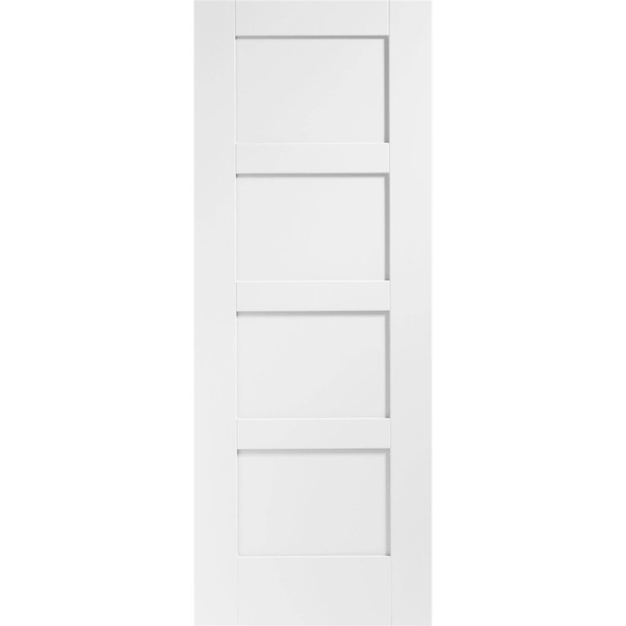 Shaker 4 Panel Internal White Primed Door - White Primed, 1981 x 762 x 35 mm