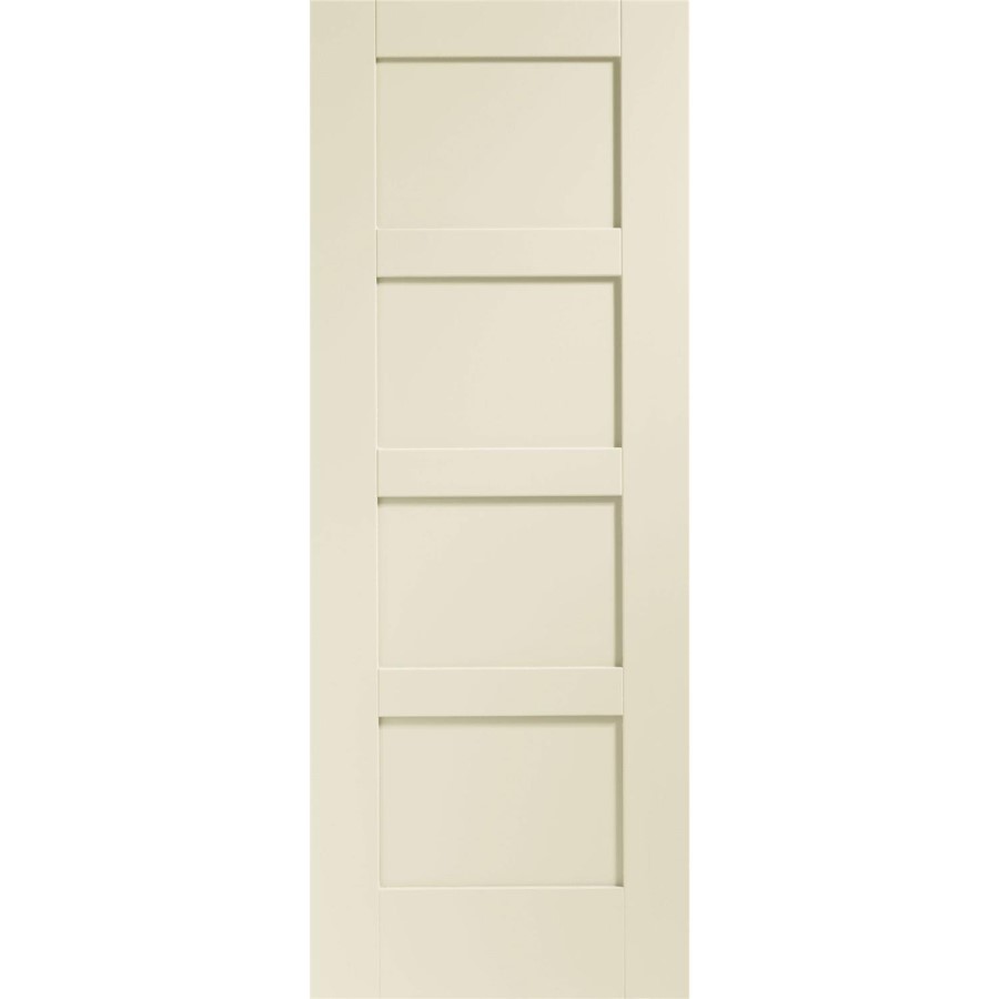 Shaker 4 Panel Internal White Primed Door - White Primed, 1981 x 762 x 35 mm
