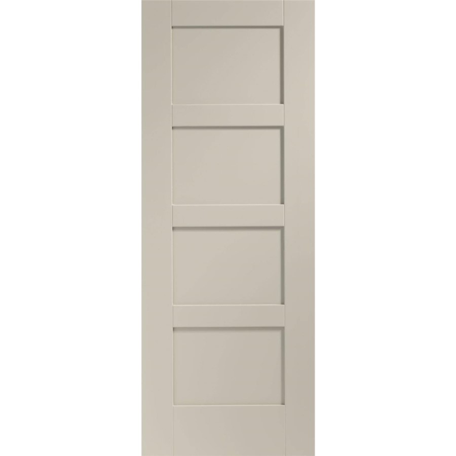 Shaker 4 Panel Internal White Primed Door - White Primed, 1981 x 762 x 35 mm