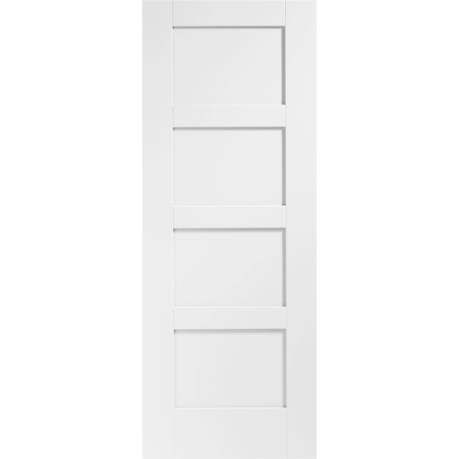 Xl Joinery White Internal Primed 4-Panel Shaker Fd30 Fire Door - 2040 X 726 X 44Mm