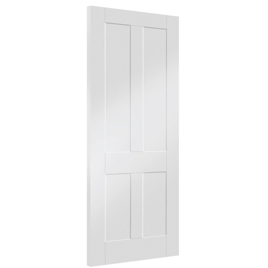 Internal White Primed Victorian 4-Panel Shaker Door - 1981 x 686 x 35mm - Victoria - XL Joinery