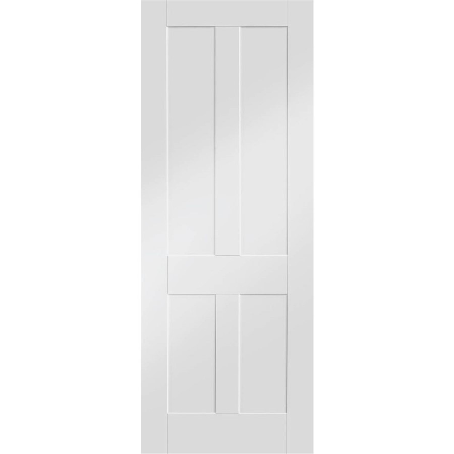 Internal White Primed Victorian 4-Panel Shaker FD30 Fire Door - 1981 x 762 x 44mm - Victoria - XL Joinery