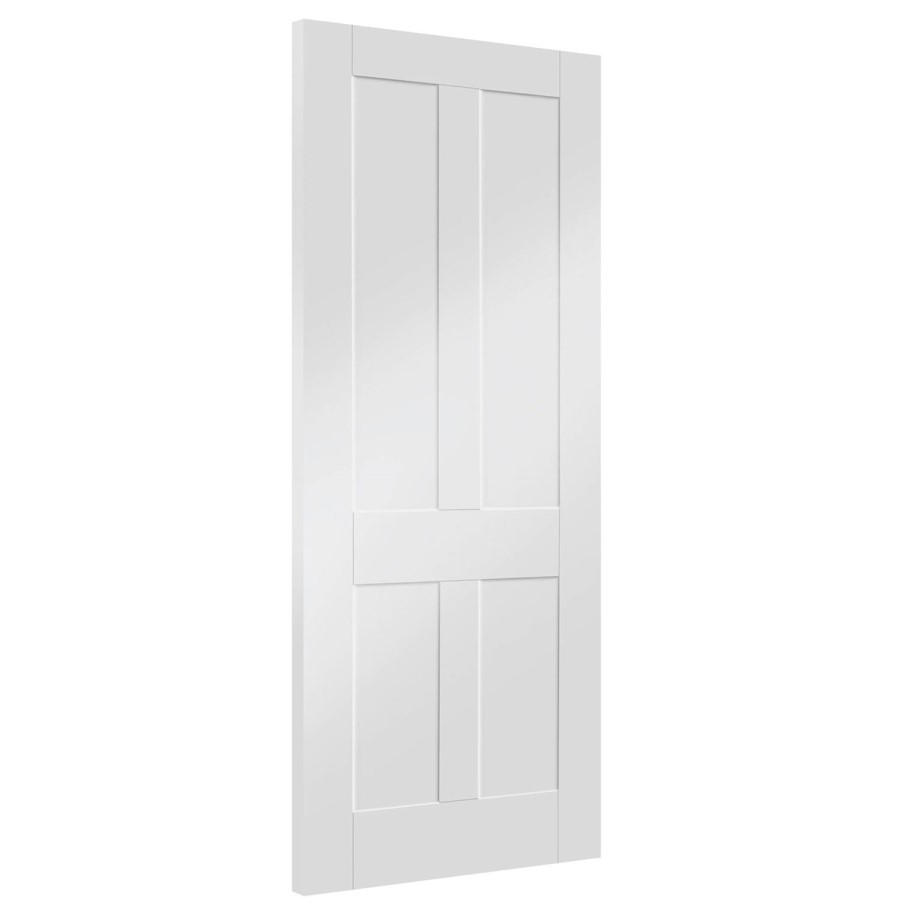 Internal White Primed Victorian 4-Panel Shaker FD30 Fire Door - 1981 x 762 x 44mm - Victoria - XL Joinery