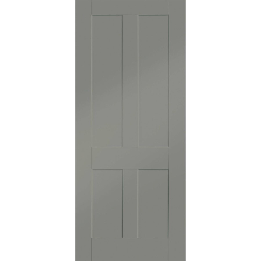 Victorian Shaker Internal White Primed Fire Door - 1981 x 762 x 44 mm, White Primed