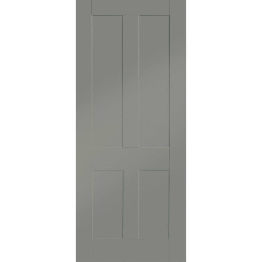 Internal White Primed Victorian Shaker - White Primed, 1981 x 762 x 35 mm