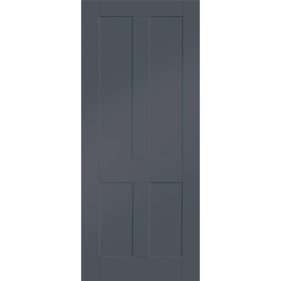 Internal White Primed Victorian Shaker - White Primed, 2040 x 726 x 40 mm