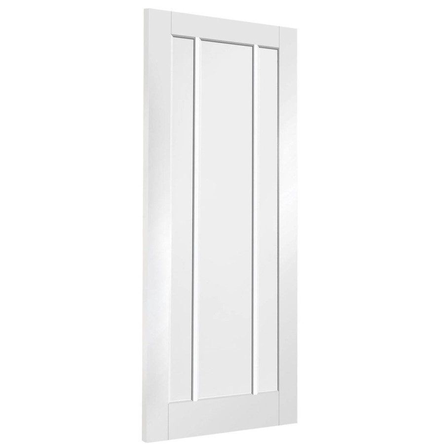Internal White Primed 3-Panel FD30 Fire Door - 2040 x 726 x 44mm - Worcester - XL Joinery