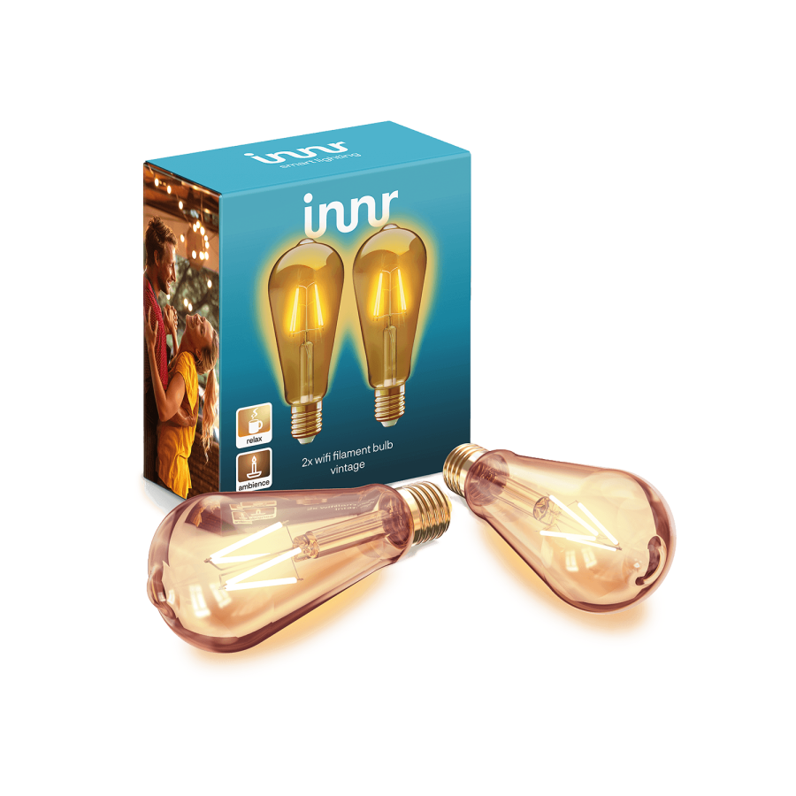 Innr Wifi E27 Filament ST64 Edison Vintage 2200K 350lm 2 Pack