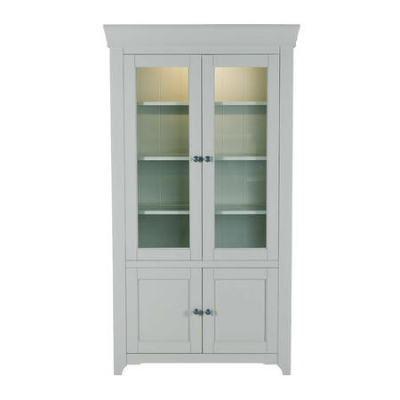 Willis and Gambier Grey 2 Door Tall Display Cabinet