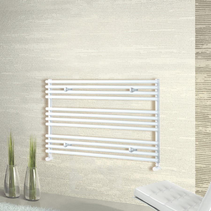 Towelrads Oxfordshire White  Heated Towel Rail Radiator - 600 x 1000mm