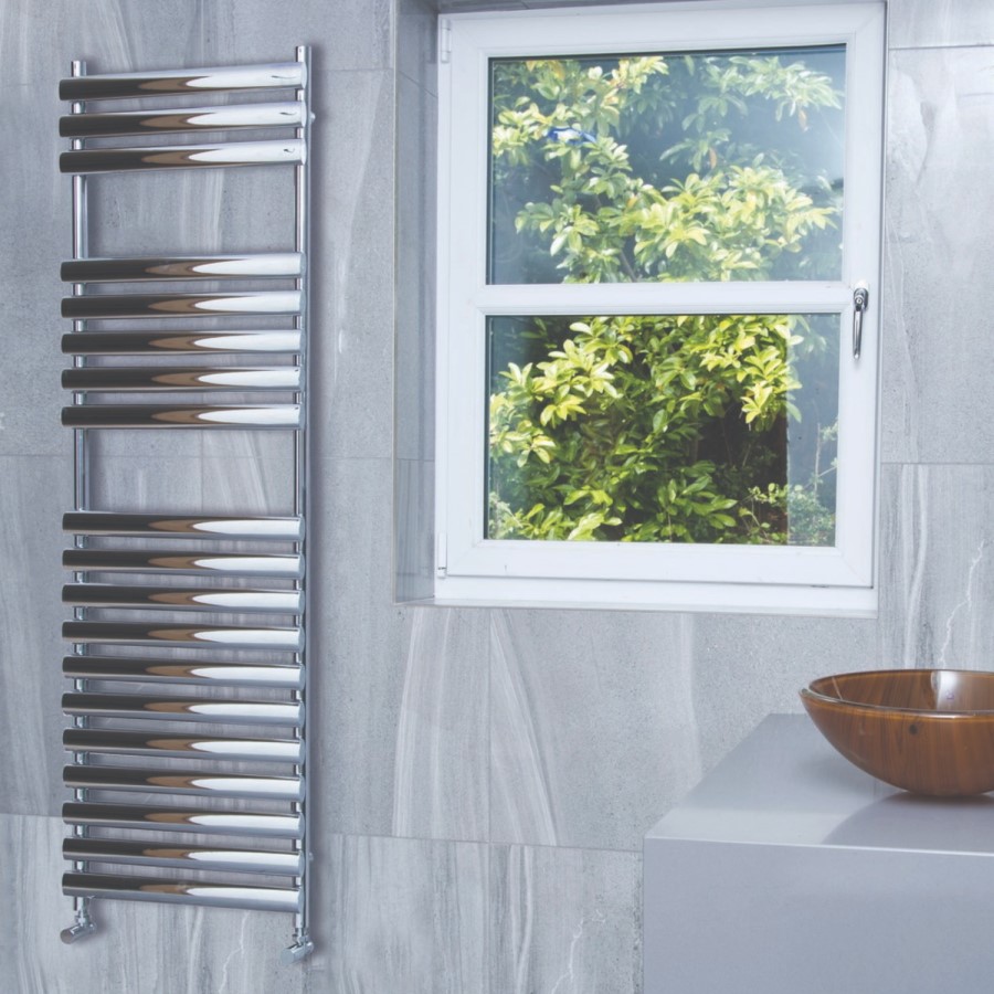 Dorney Chrome Heated Towel Rail - 800 x 500mm