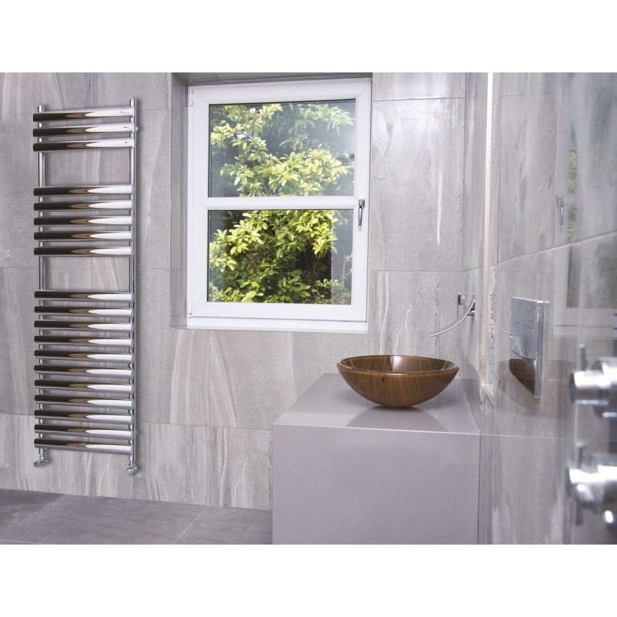 Dorney Chrome Heated Towel Rail - 800 x 500mm