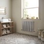 Chrome Horizontal Bathroom Radiator 600 x 832mm